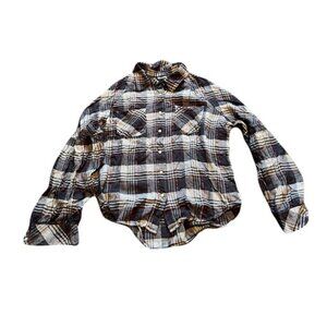 Wrangler Retro Medium Black and Gray Pearl Snap Western Shirt